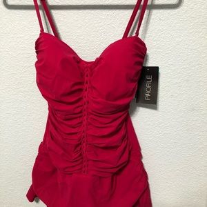 Shirred Skirted Bathing Suit